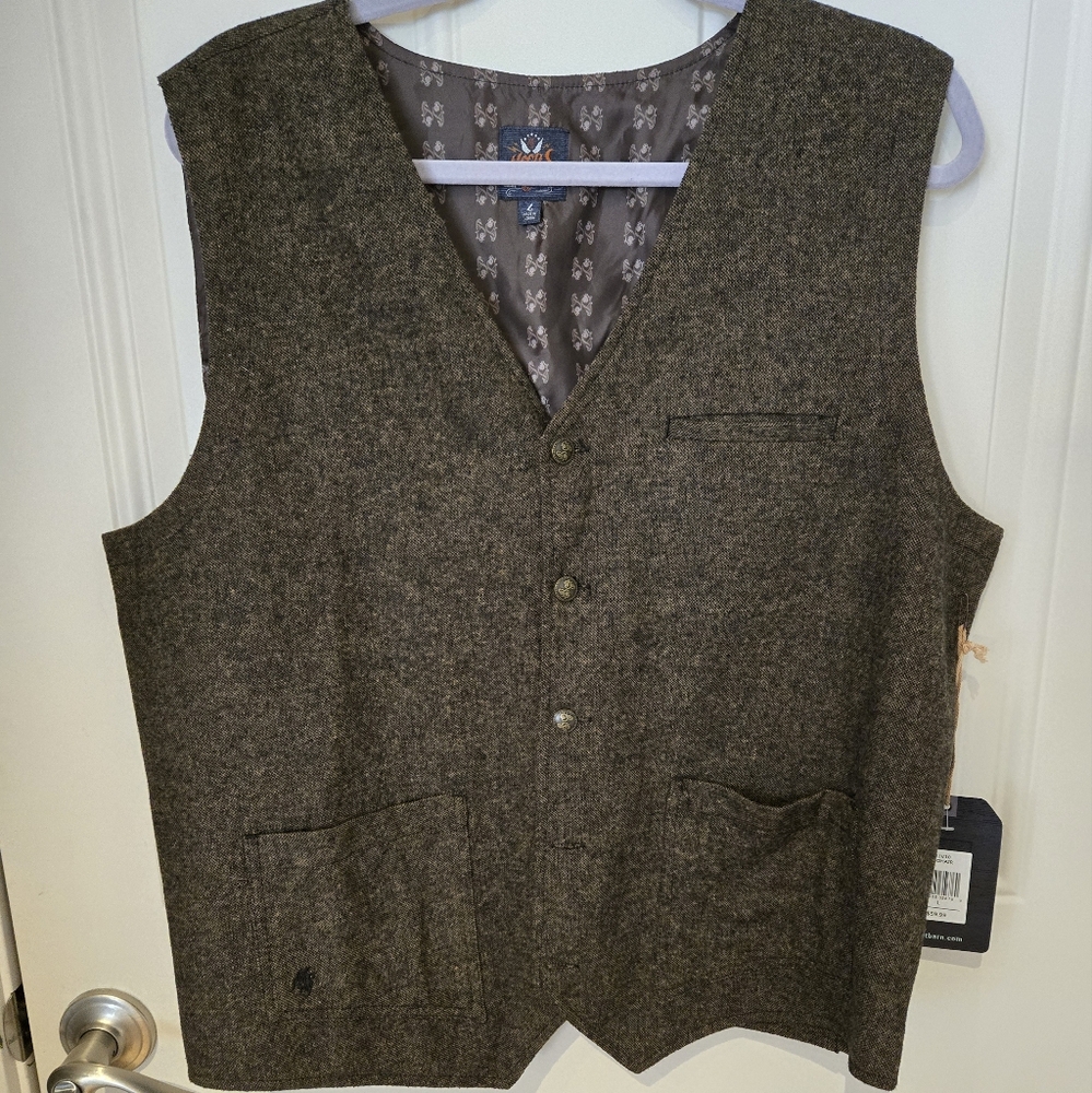 Men's Brown Wool Vest